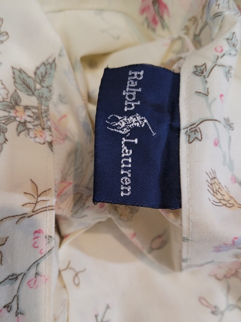 Vintage Ralph Lauren Sophie Brooke Standard Pillowcase Yellow Rose Floral Cotton